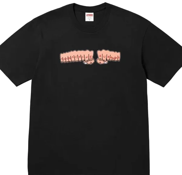 L S T-shirt TEE M XL FIST sleeved Fist White TOY Short MACHINE 24SS Black and 0801